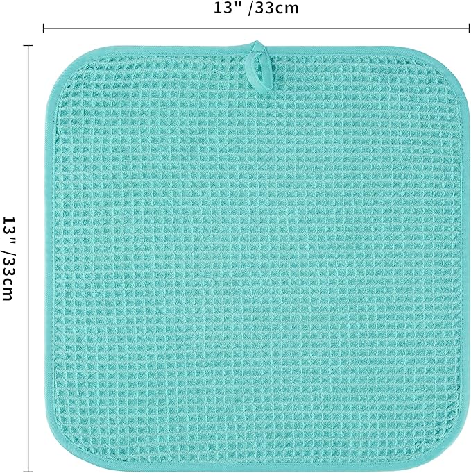 Microfiber Waffle Face Towels, 2 Pieces, Fast Drying, Lint Free 430 GSM