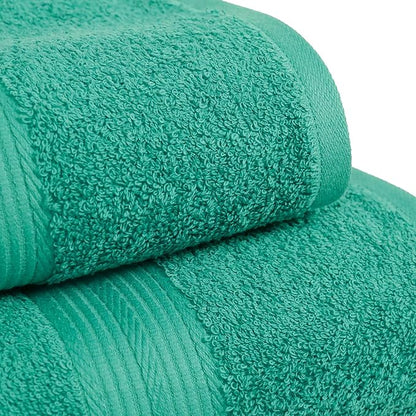 Amazon Basics 6-Piece Oversized Fade-Resistant Towel Set, 100% Cotton, Highly