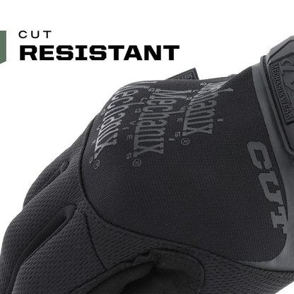 Mechanix Wear: Tactical Specialty Pursuit D5 Cut Resistant Covert Work Gloves (Large, All Black)
