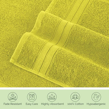 Elegant Comfort Luxury 6-Piece Towel Set, Premium Soft 100% Turkish Cotton