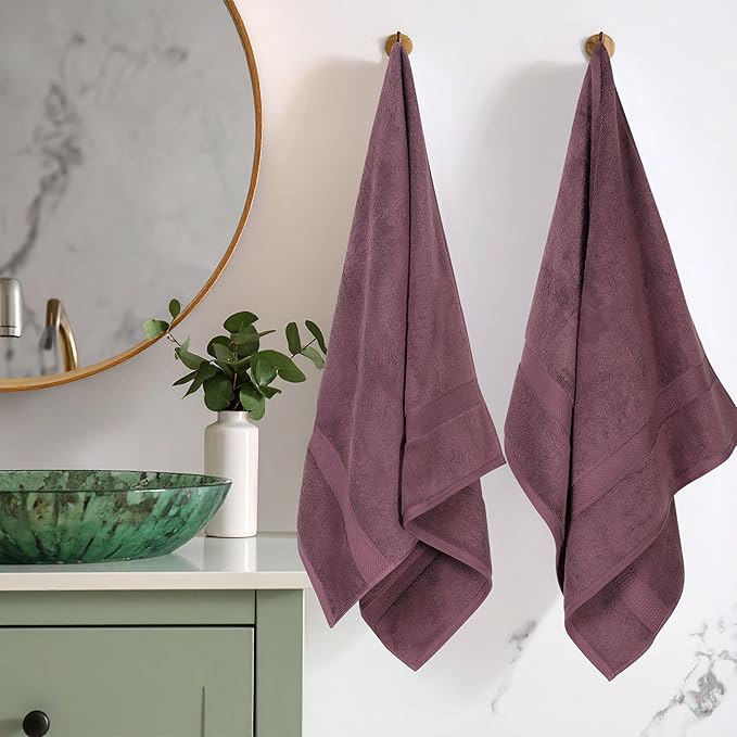 SUPERIOR Egyptian Cotton Pile Bath Towel Set of 2, Ultra Soft Luxury Towels
