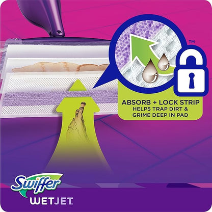 Swiffer WetJet Hardwood Floor Cleaner, Spray Mop Pad Refill
