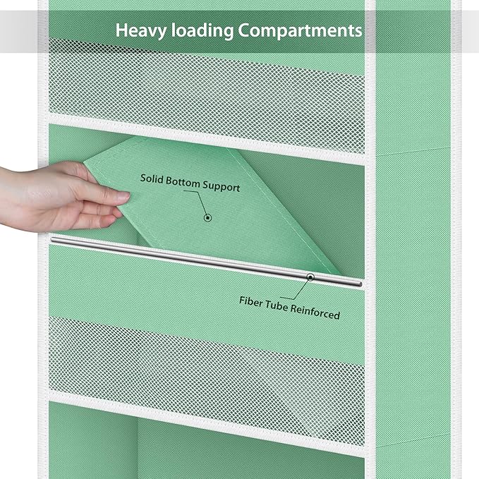 Univivi 6-Shelf Over Door Hanging Organizer Fabric Baby Door Storage