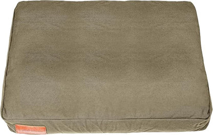 WHITEDUCK Outdoor Dog Bed Heavy-Duty 12oz Canvas, Water-Repellent Cotton, Machine Washable Removable Cover with Full-Length Zipper, Dog Bed for Large Dogs & Crate, (Olive) 41" Lx33 Wx4.3 th (XL)