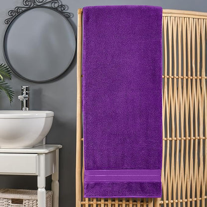 Elegant Comfort Three Line Popcorn Extra Large Luxury Bath Towel