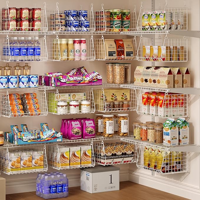 3-Tier Hanging Laundry Basket Organizer：Foldable Wire Shelf Laundry Room