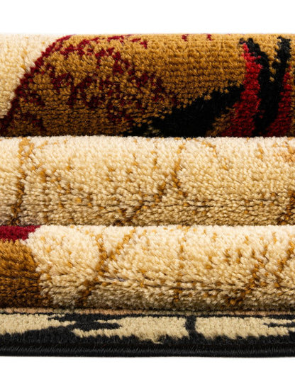 Rugs.com - Pastoral Rug – 4' 1 x 6' 1 Cream Easy-Clean Stain-Resistant Rug – Rustic Country Style for Kitchens, Entryways, and Dining Rooms