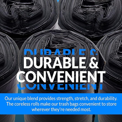 Reli. 13 Gallon Trash Bags | 250 Bags | Black | Tall Kitchen | Strong | Garbage