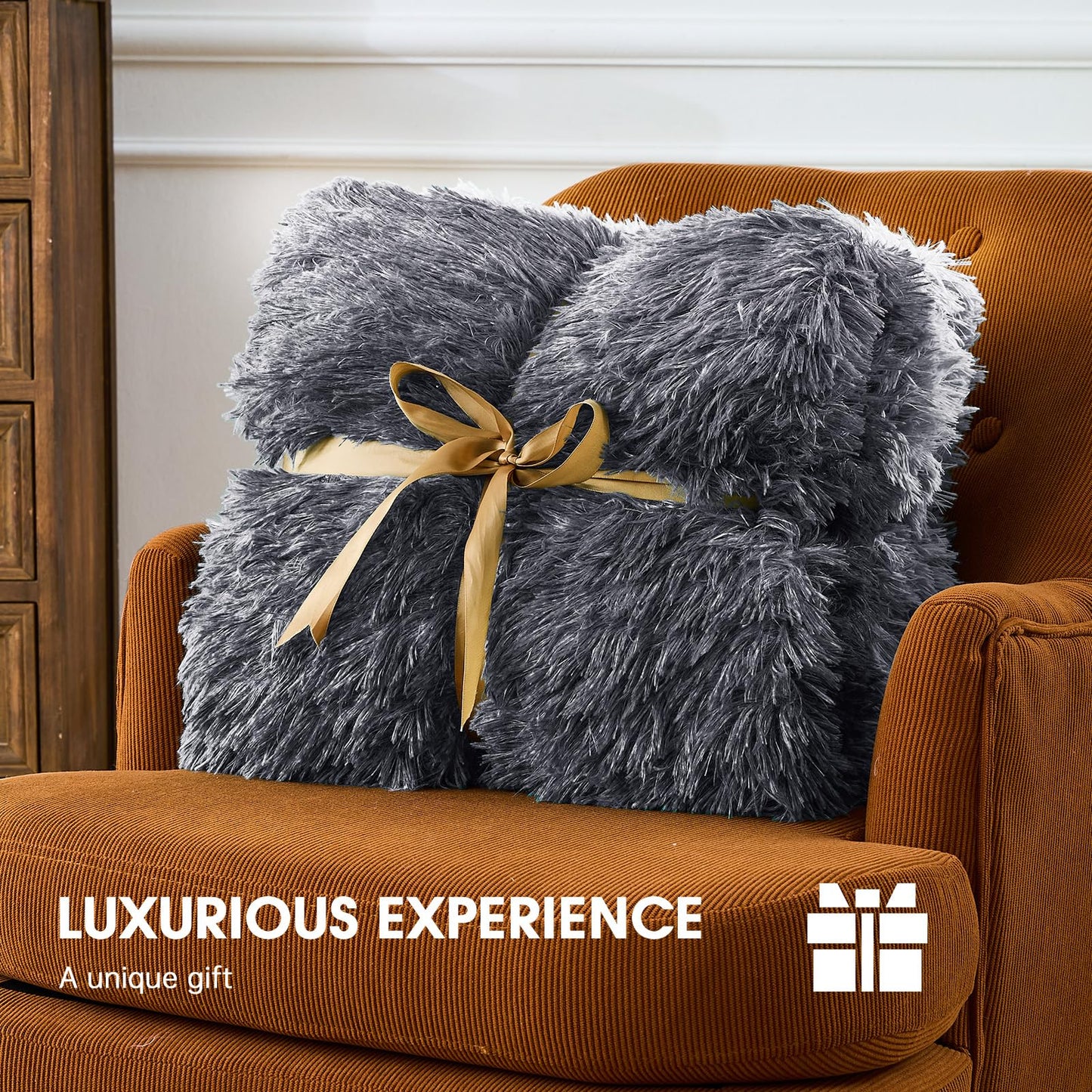 Heated Electric Blanket Throw,Warm Winter Birthday Gifts for Women Her Grandma-Faux Fur with Soft Sherpa,10 Heat Settings,5 Time Settings with Fast Heating, 50x60, Rainbow