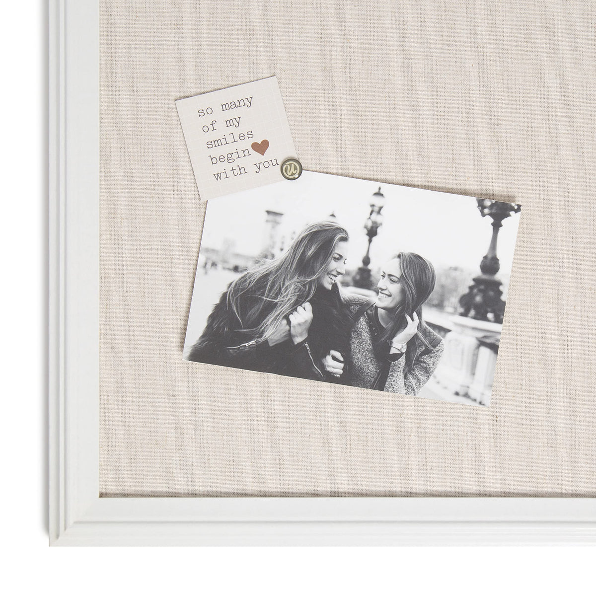 U Brands Farmhouse Board (Linen Pin Board, 30" x 20")