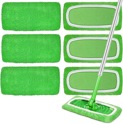 6 Pack Reusable Microfiber Mop Pads Compatible