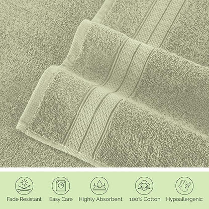 Elegant Comfort Luxury 6-Piece Towel Set, Premium Soft 100% Turkish Cotton
