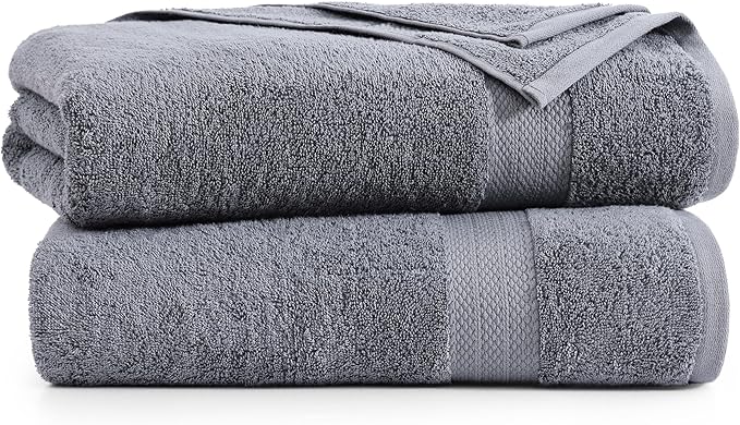 LANE LINEN Jumbo Size Bath Sheets 2 Piece, 35 by 66 Inch