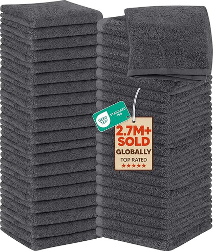 Utopia Towels Cotton Washcloths Set, 100% Ring Spun Cotton, Premium Flannel