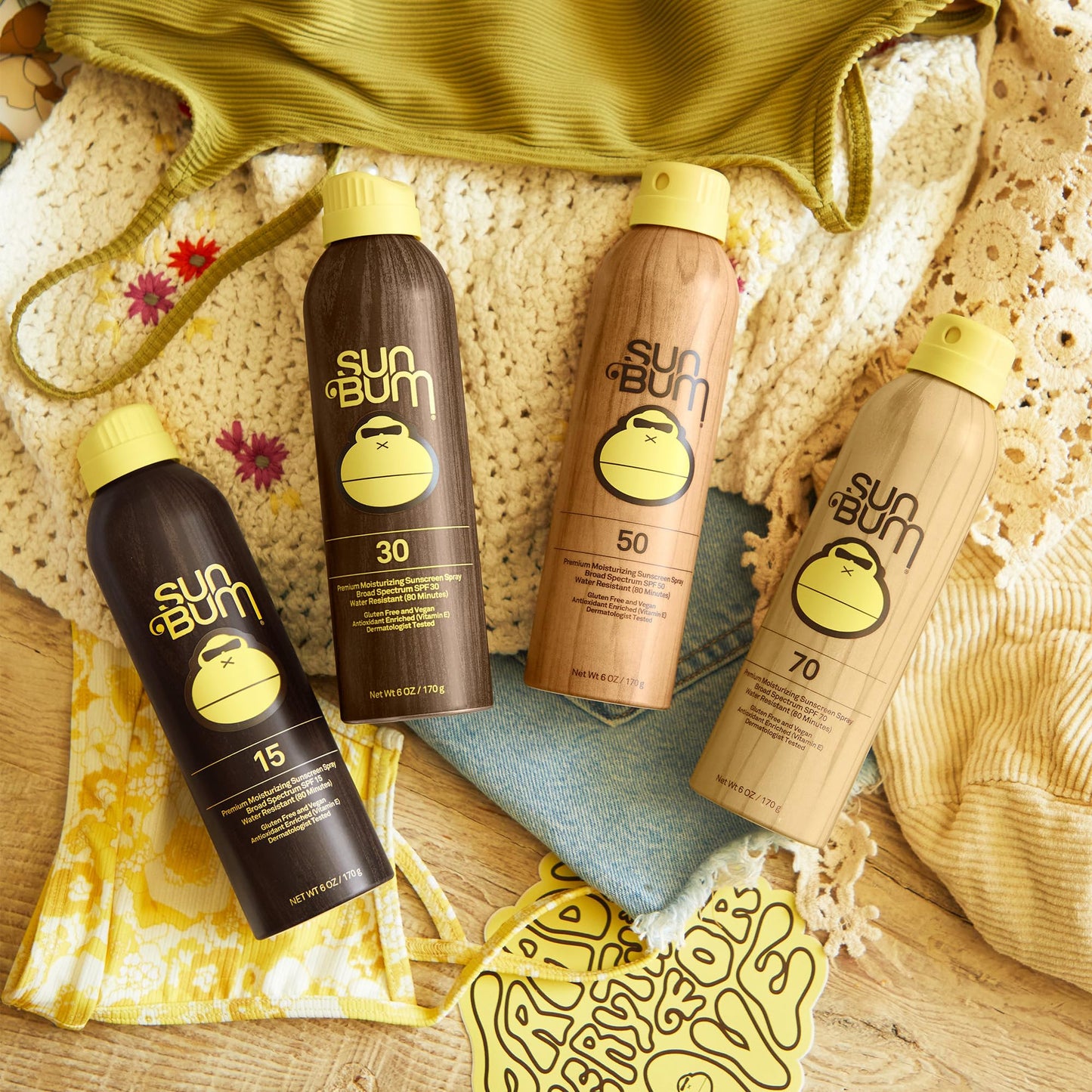 Sun Bum Original Moisturizing Sunscreen Spray SPF 30, 6 oz (3 pack)