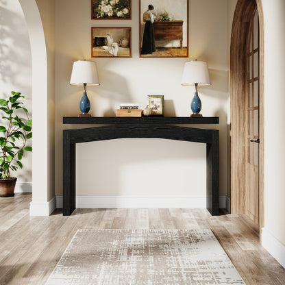 Celaform Console Table for Entryway, 47.2 Inch Long Sofa Table Behind Couch, Farmhouse Wood Style Accent Foyer Entrance Tables for Living Room, Hallway, Easy Assembly (Black)