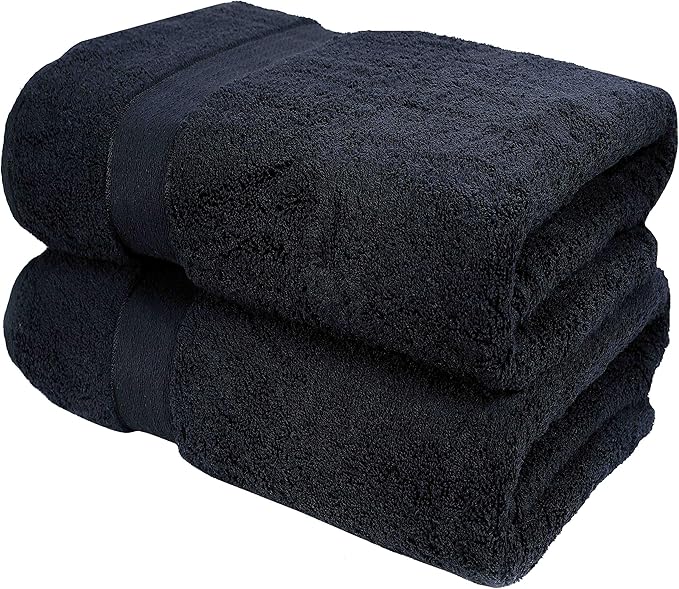 GLAMBURG 700 GSM Premium Cotton 2-Pack Oversized Extra Large Bath Sheet Set