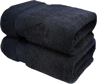 GLAMBURG 700 GSM Premium Cotton 2-Pack Oversized Extra Large Bath Sheet Set