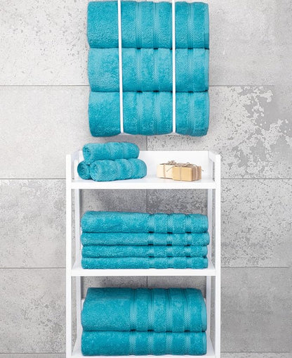 American Soft Linen Luxury 4 Piece Bath Towel Set, 600 GSM 100% Cotton Turkish