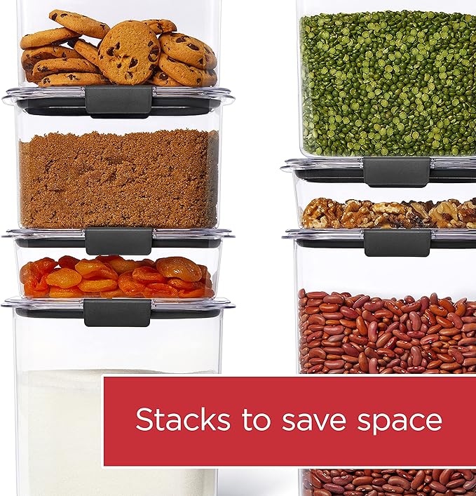 Rubbermaid Brilliance Pantry Airtight Food Storage Container, BPA-Free 7.8 Cup