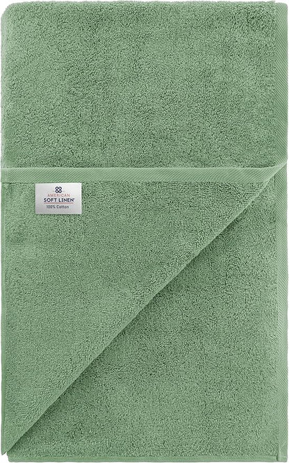 American Soft Linen 100% Cotton 600 GSM Turkish 40x80 Oversized Bath Towel Sheet