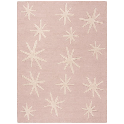 SAFAVIEH Area Rug 8x10 - Kids Collection - Large - Pink & Ivory, Handmade Wool, Starburst Design, Ideal for Bedroom, Playroom, Nursery, Boys & Girls Room (SFK908P)