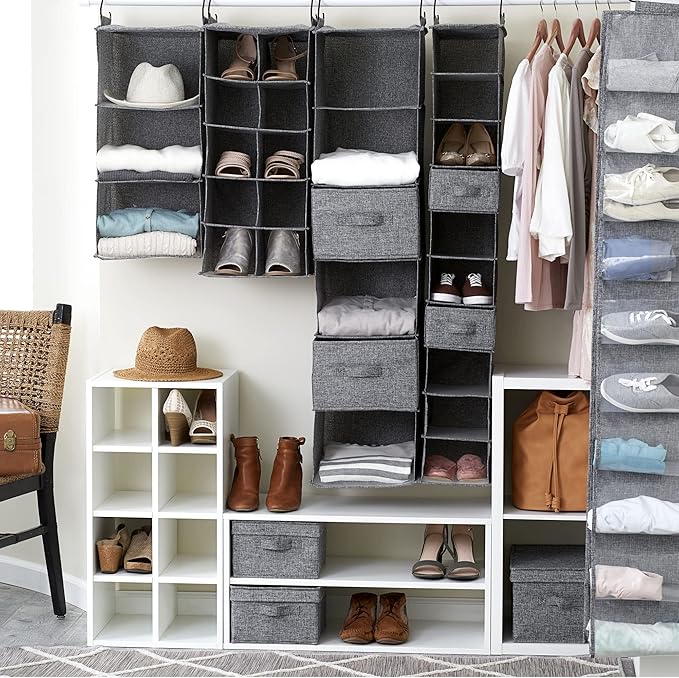 Household Essentials 3 Shelf Hanging Closet Organizer, Hanging Shelf