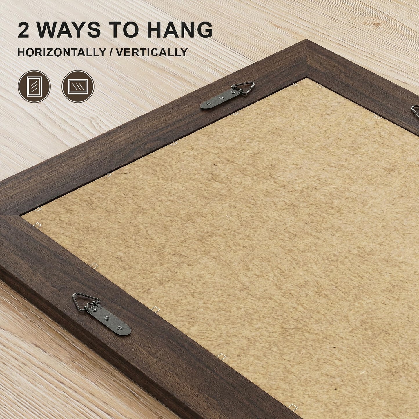 Wood Framed Mirrors for Wall, Brown Bathroom Vanity Mirror for Over Sink 24 x 36, Rustic Wall Mirror for Bathroom Sink Hallway Entryway Bedroom Living Room Farmhouse Boho Style