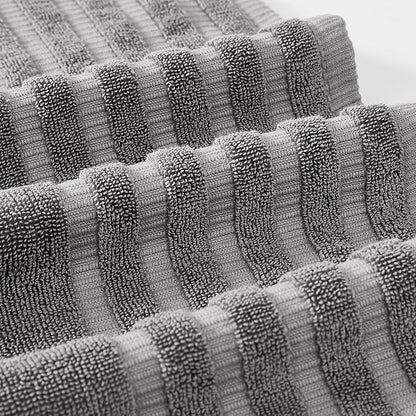 Modern Threads Oxford 6-Piece 100% Cotton Towel Set – Yarn Dyed Jacquard &