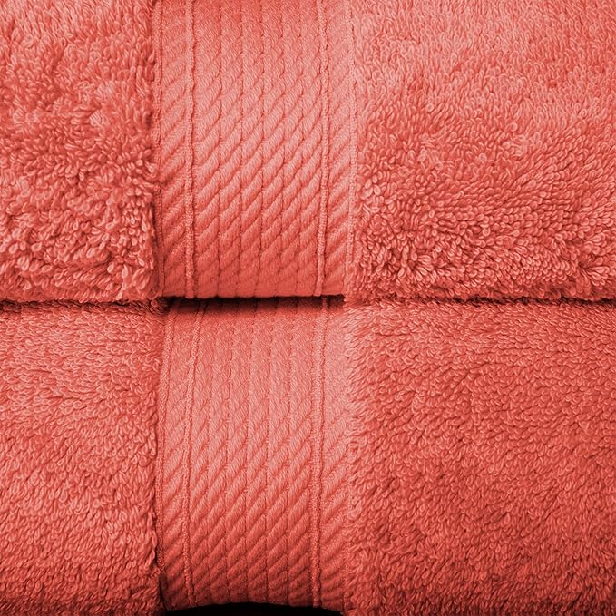 SUPERIOR Egyptian Cotton Solid Towel Set, Washcloths 13” x 13”, Hand Towels 20”