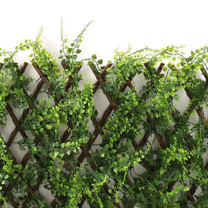 3rd Street Inn™ Leaf Trellis - Bamboo Greenery Panel - Boxwood and Ivy Privacy Fence Substitute - DIY Flexible Fencing (1, Juniper)