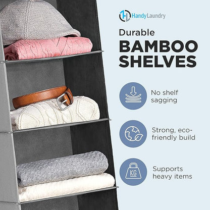 Handy Laundry Hanging Closet Organizer
