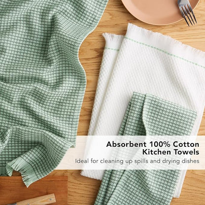 KitchenAid Gourmet Series Gridlines Kitchen Towels 3-Pack Set, 100% Cotton