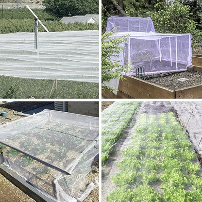 Unves 8'x24' Garden Netting, Mosquito Bird Netting for Garden Protection, Insect Plant Mosquito Net Covers for Vegetable Fruits from Birds Bugs
