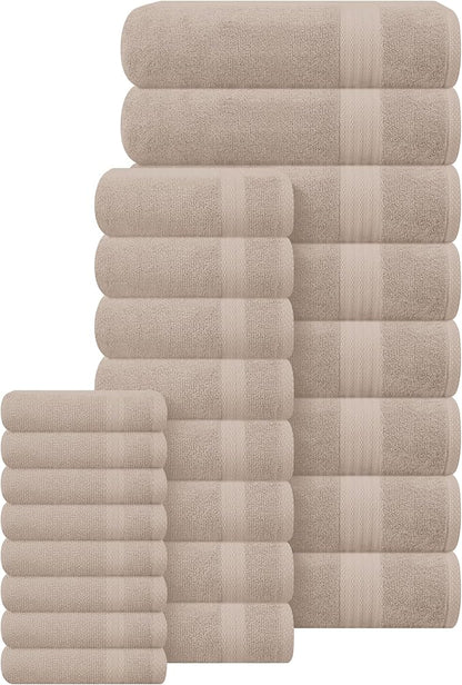 GLAMBURG Ultra Soft 24-Piece Towel Set