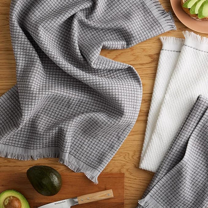 KitchenAid Gourmet Series Gridlines Kitchen Towels 3-Pack Set, 100% Cotton