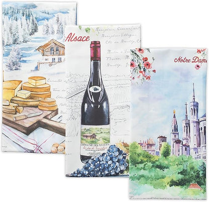 Maison d' Hermine Kitchen Towels Set of 3 100% Cotton 27.50" x 20" Reusable