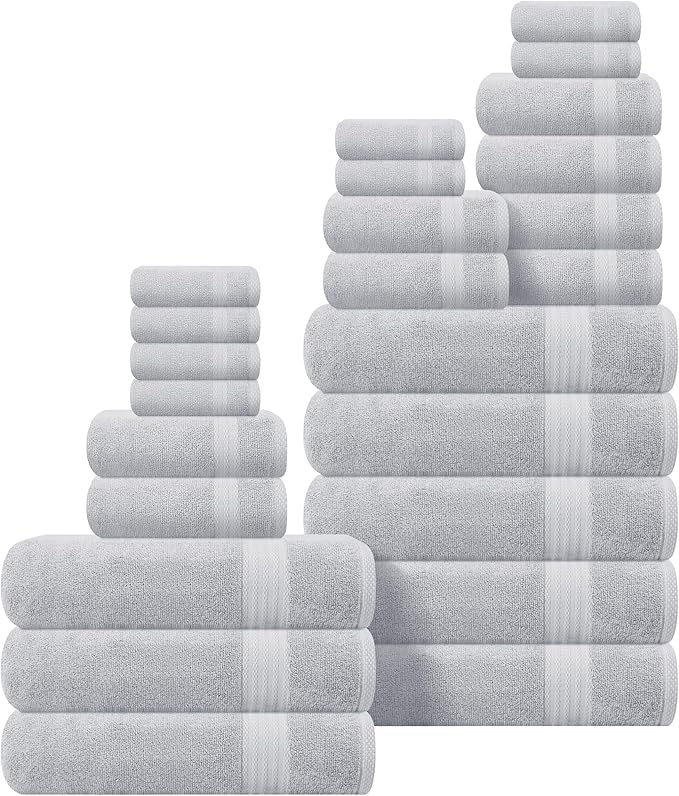 GLAMBURG Ultra Soft 24-Piece Towel Set