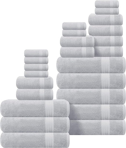 GLAMBURG Ultra Soft 24-Piece Towel Set