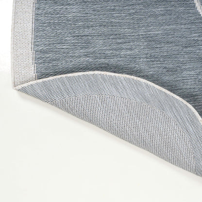 JONATHAN Y Rustic Abstract Indoor Outdoor Runner Rug 2X8 Blue/Cream, Jasper Modern for Backyard, Patio, Porch, Easy-Cleaning, High Traffic, Pet-Friendly, Non-Shedding (SHP101C-28)