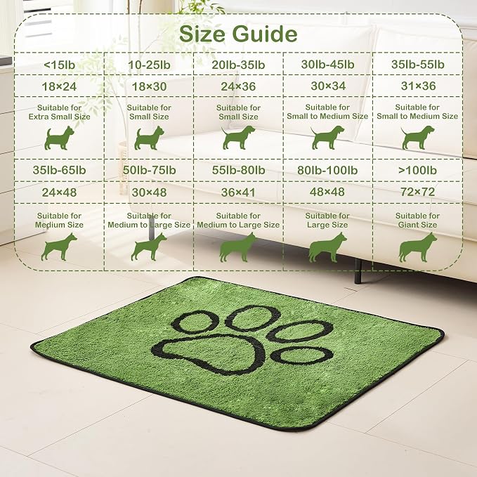 Qeils Reusable Dog Pee Pads, 2 Pack Super Absorbent & Leakproof Washable Puppy Pads with Soft Green Top Layer, for Potty Training, Crates, Couch, Car Seats & Pet Beds, 36"x 41"
