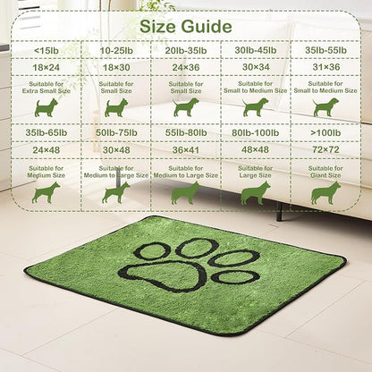 Qeils Reusable Dog Pee Pads, 2 Pack Super Absorbent & Leakproof Washable Puppy Pads with Soft Green Top Layer, for Potty Training, Crates, Couch, Car Seats & Pet Beds, 48"x 48"