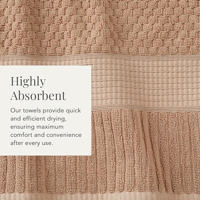 NY Loft 100% Cotton Hand Towel 6 Pack Hand Towel Set | Super Soft & Absorbent