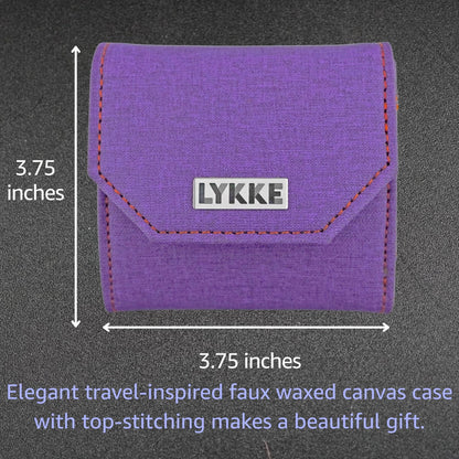 Lykke Flight 3.5 in. Mini Set US Sizes 0, 1, 1.5, 2, 2.5 Interchangeable Circular Knitting Needles for Lace, Fingering, Sock, Baby Yarn, Stainless Steel, 3 Cords, Purple Case, Project Bag