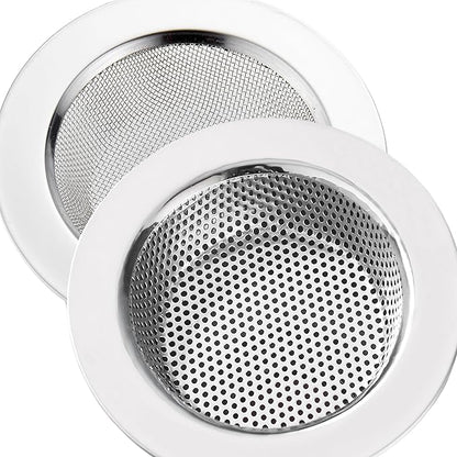 LASSHSWA 2 Pcs Kitchen Sink Strainer Stainless Steel, Mesh and Punching