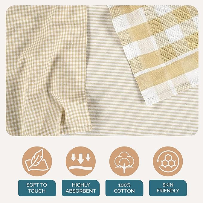 Casa Platino Dish Towels for Kitchen 18" x 28", Dish Towels Set of 6 – Great