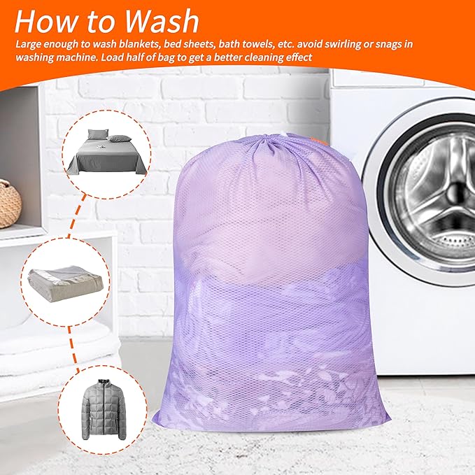 Polecasa Heavy Duty Diamond Large Mesh Laundry Bag