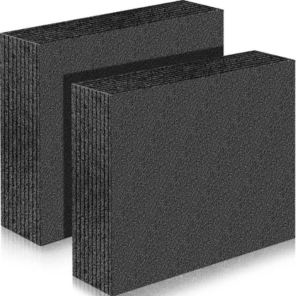 Frienda 2 Pcs Polyethylene Foam Sheet Polyethylene Insert Cuttable Packing Block Foam Padding for Toolbox Storage and Crafts (12" X 10" X 2.125",Black)