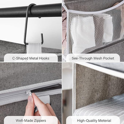 StorageWorks 6-Shelf Jumbo Closet Organizers, Two 3-Shelf Separable Hanging