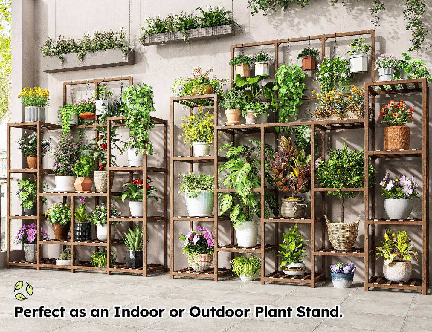 EnHomee Tall Plant Stand, 63''H Large Plant Stand for Multiple Plants Pot, Indoor Plants Shelves for Living Room, Patio, Balcony, Yard, Garden